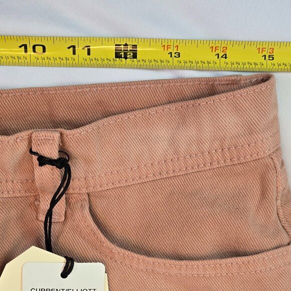 CURRENT/ELLIOTT Women Riviera Mid-Rise Frayed Denim Shorts Sz: 27 Vale - Picture 9 of 11